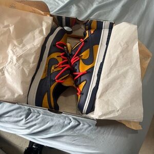 Off-White Men's Yellow and Black dunks Shoes